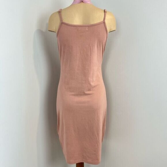 Rose Maternite Maternity Pregnancy Stretch Pink Blush Nighty Medium Dress Midi - Picture 4 of 11